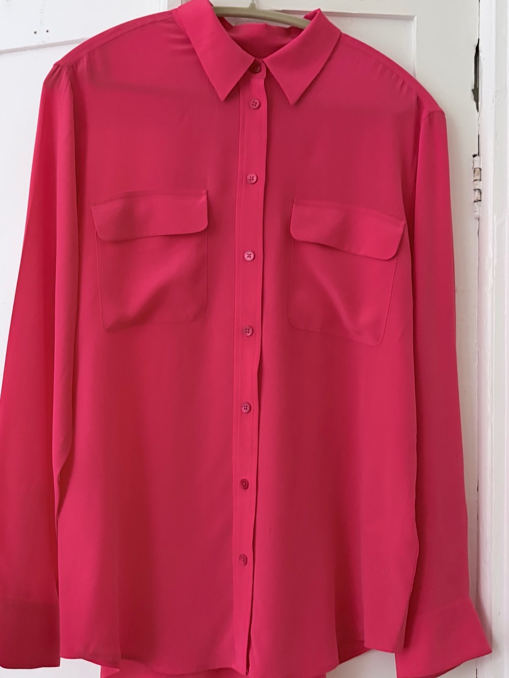 Vivid Hot Pink Silk Shirt